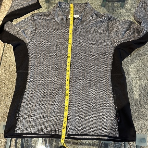 Marc NY Andrew Herringbone Jacket Women's XXL Grey Black Full Zip Fleece Pockets - Picture 8 of 10